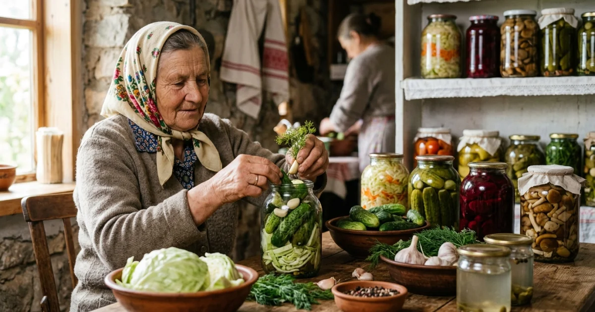 Conservas do Leste Europeu: Pepinos, Repolho e a Magia do Inverno